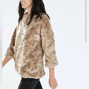 Zara Knit Faux Fur Sweater